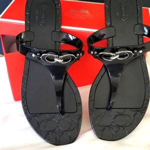 COACH PENNIE JELLY BLACK SIZE 8M Like New